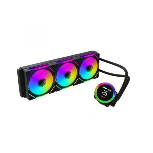Kit de Refrigeração Líquida para CPU KEEP OUT XWC-360 PRO (12 cm - 1800 RPM - Âmbar, Azul, Verde, Vermelho - Preto) — miniatura 2