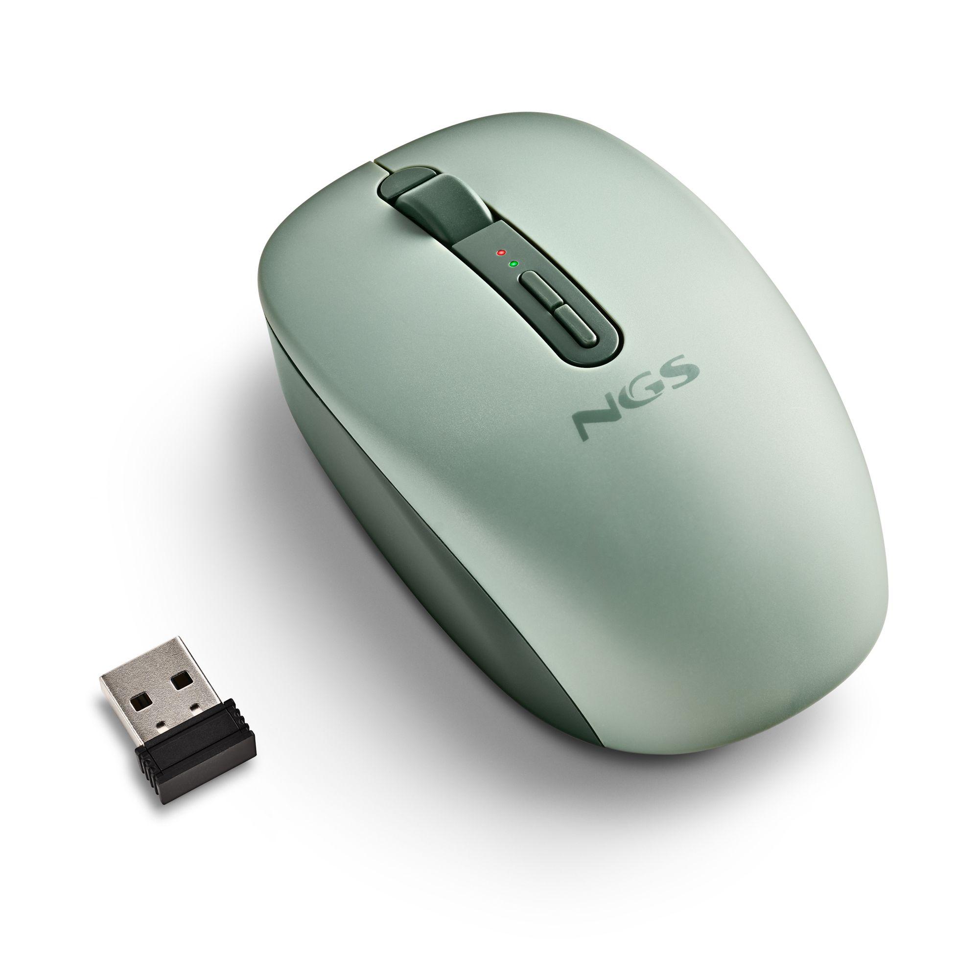 Rato NGS Fog Dual FOGDUALGREEN (Ambidestro - 1600 DPI - RF Wireless+Bluetooth - Verde), miniatura 2