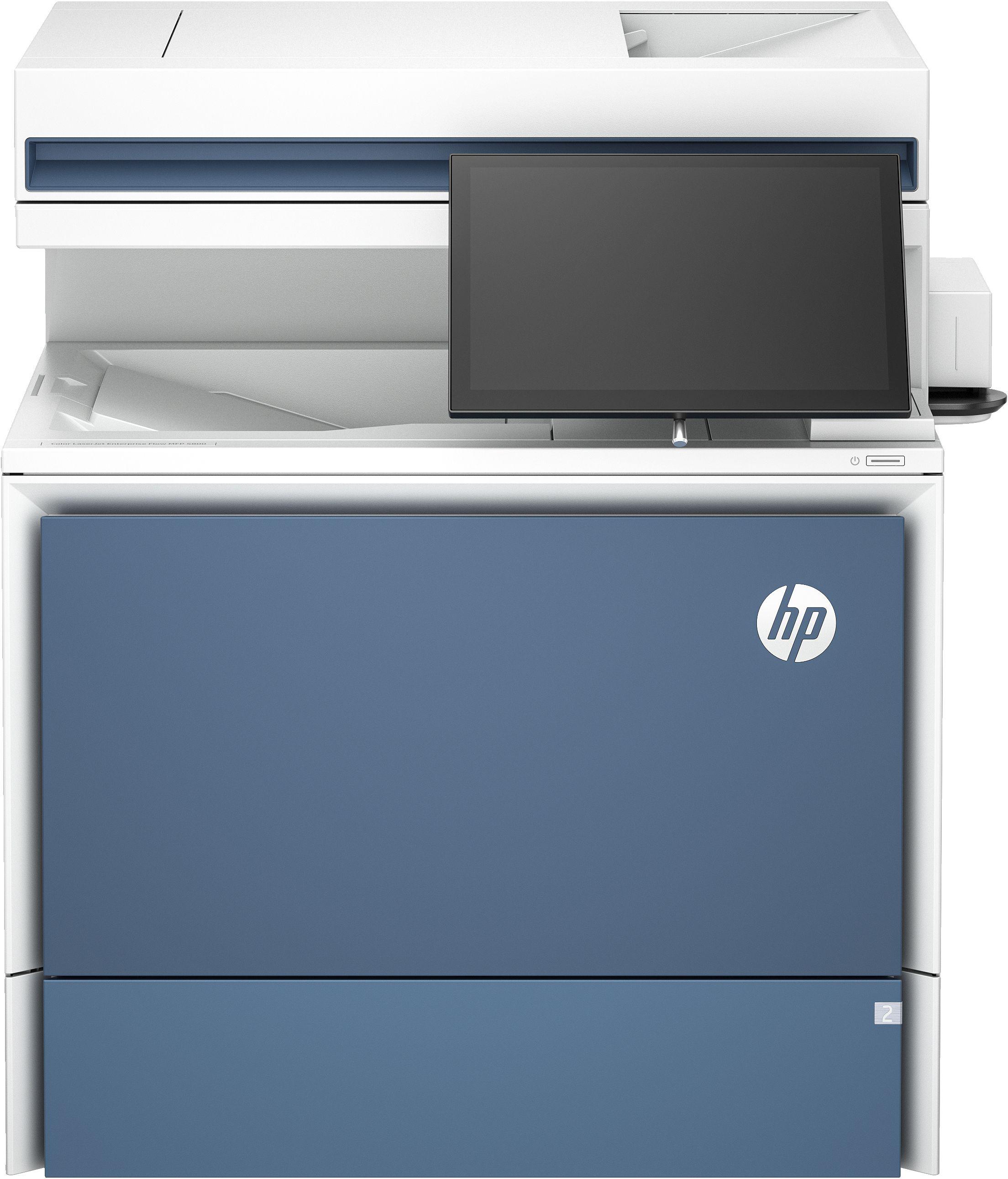 Impressora Multifunções Laser a Cores HP Color LaserJet Enterprise Flow 5800zf (A4 - Impressão a cores - 650 folhas - Branco)