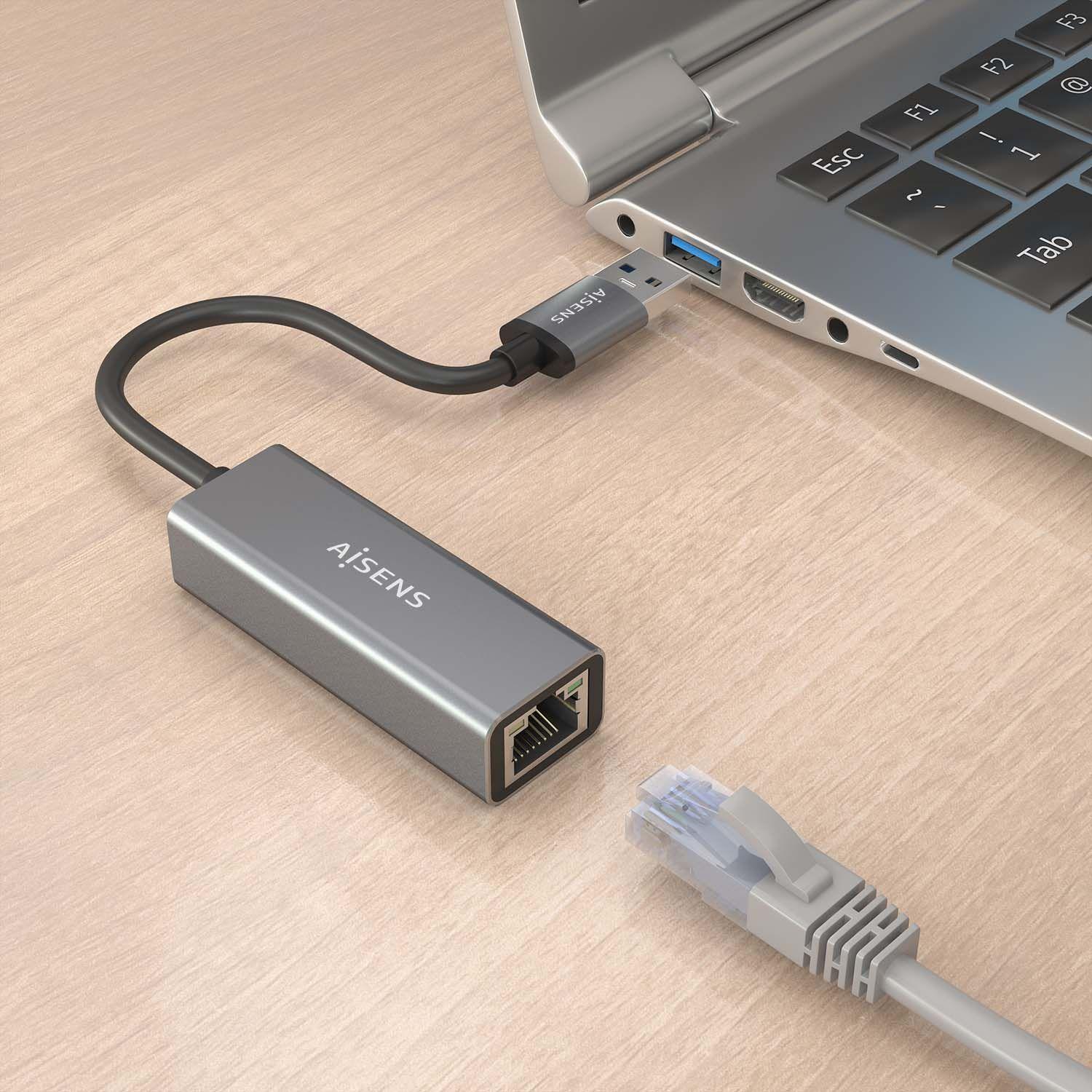 Conversor USB 3.0 para Ethernet Gigabit AISENS A106-0897 (USB - 1000 Mbit/s - Cinzento) — miniatura 5