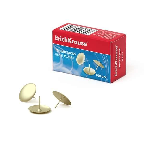 Caixa de 100 Pioneses ERICHKRAUSE 24875 (Aço latonado - Dourado)