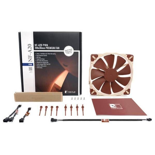 Ventoinha NOCTUA NF-A20 PWM (Não suportado - 0,96 W - Bege e Castanho), miniatura 5