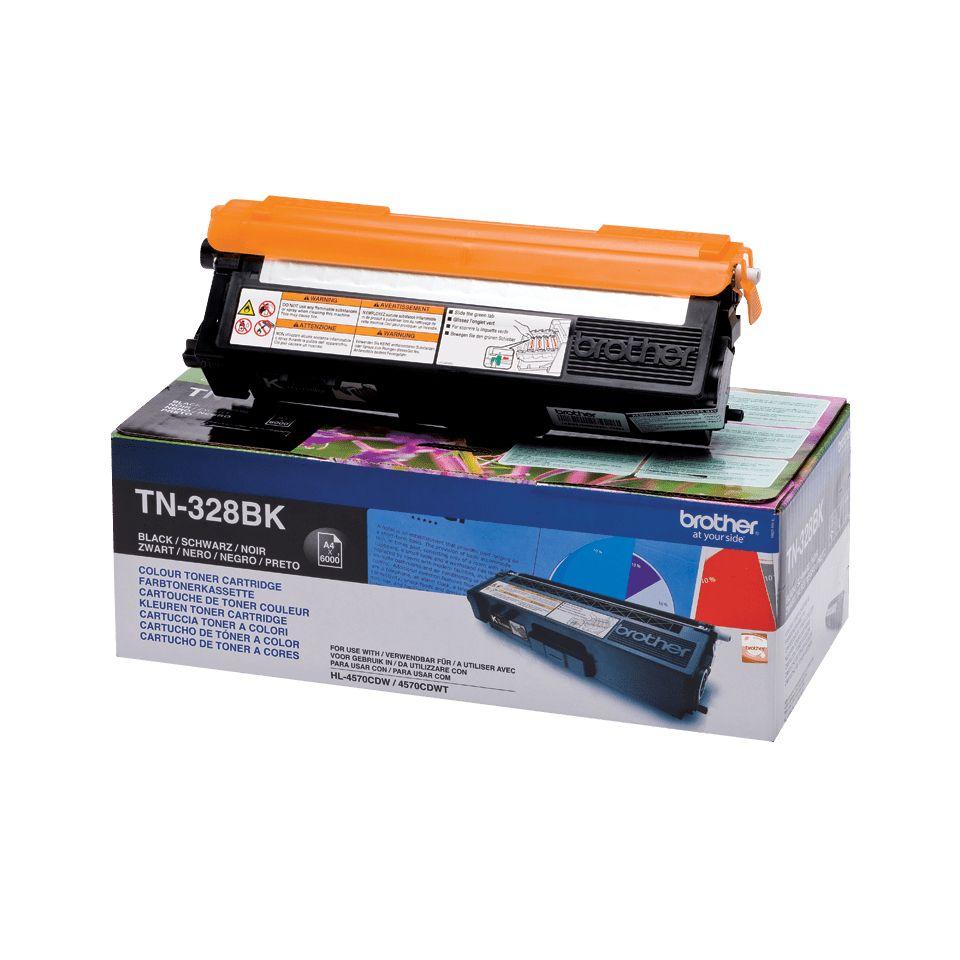Toner BROTHER TN-328BK (6000 páginas - HL-4570CDW, HL-4570CDWT - Preto)