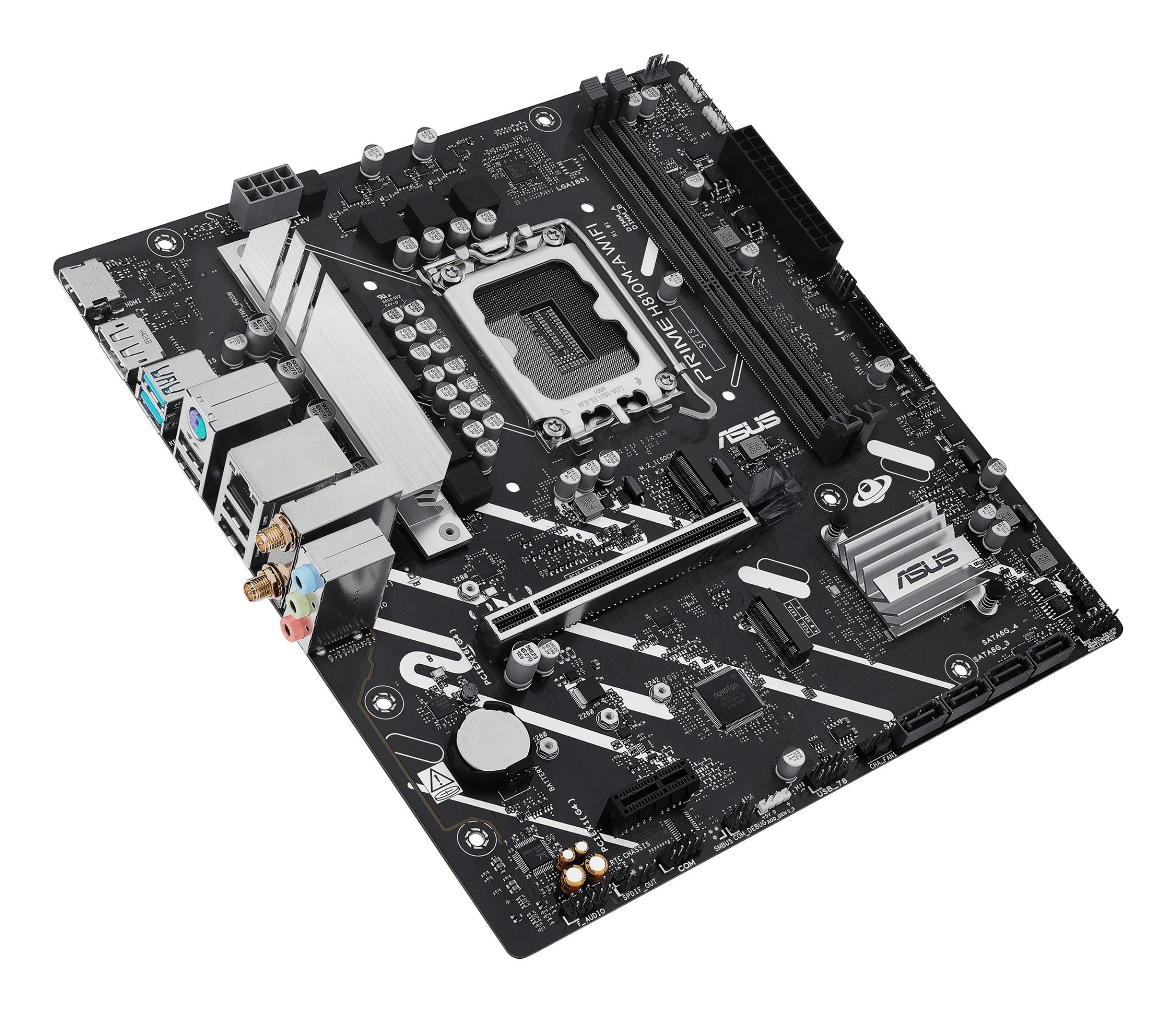 Motherboard ASUS PRIME H810M-A WIFI (LGA 1851 (Socket V1) - Intel Core Ultra - micro ATX - Prateado) — miniatura 2