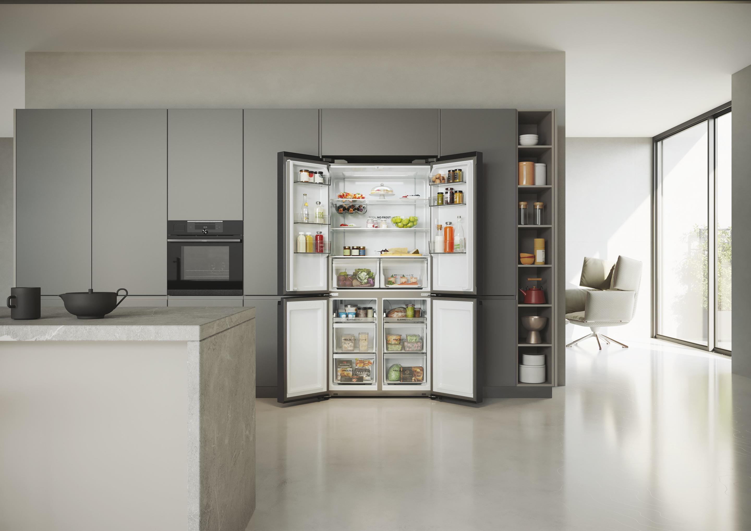Frigorífico Americano Independente HAIER HCR5919ENMB (528 l - 190x90,8x64,8 cm - 91 cm - Preto Escovado) — miniatura 14