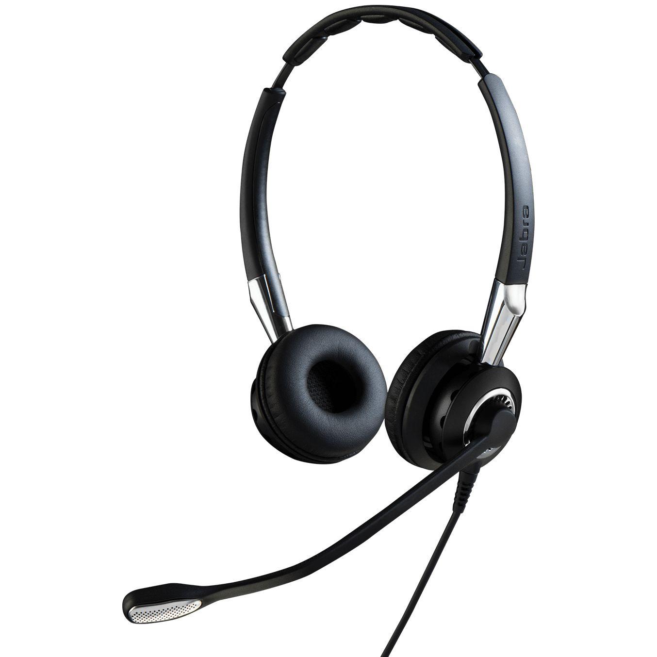 Headset para Call Center JABRA BIZ 2400 II QD Duo NC USB (Binaural - Com fios - Supra-aural - Preto e Prateado)