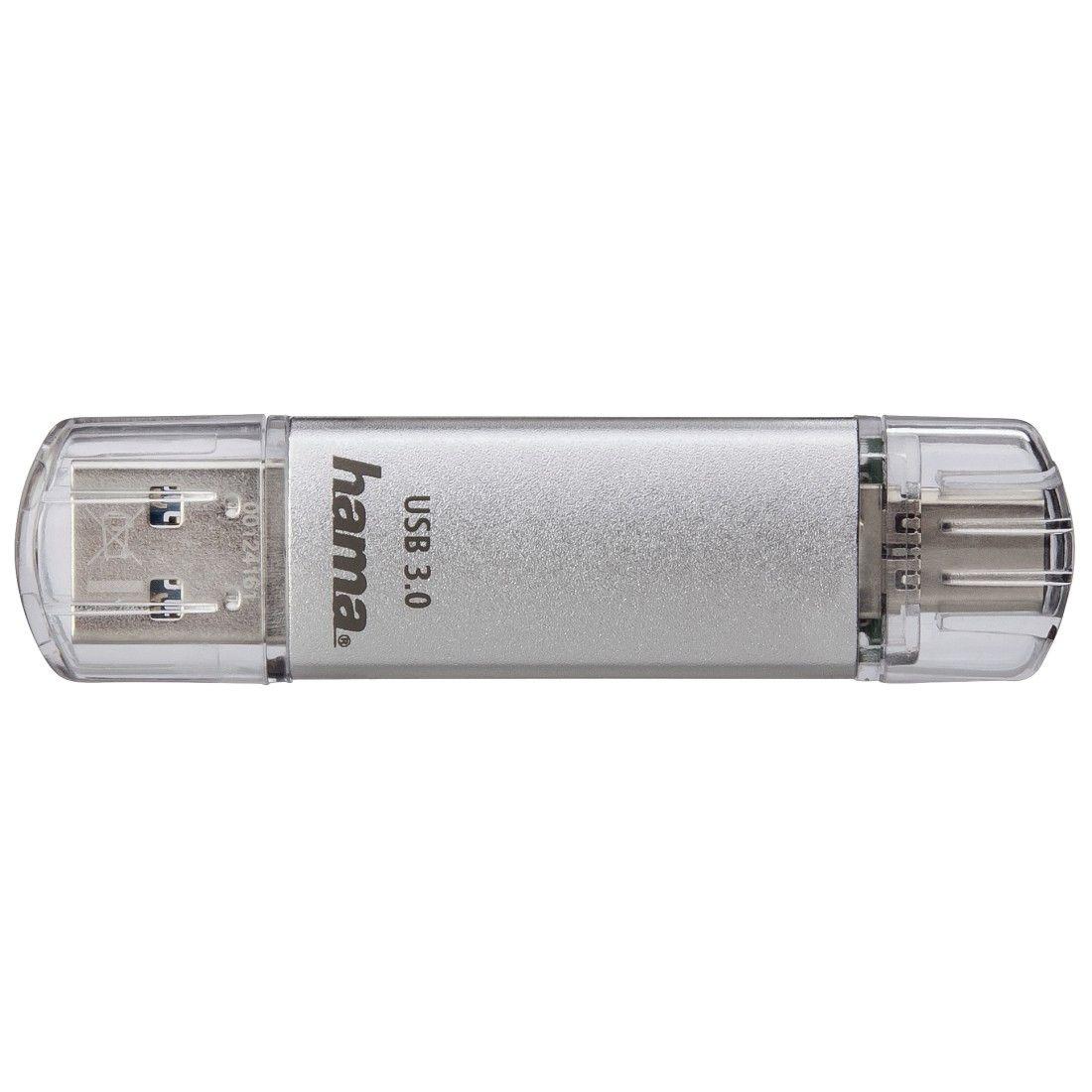 Pen USB HAMA C-Laeta (16 GB - USB Type-A / USB Type-C - 3.2 Gen 1 - Prateado), miniatura 3