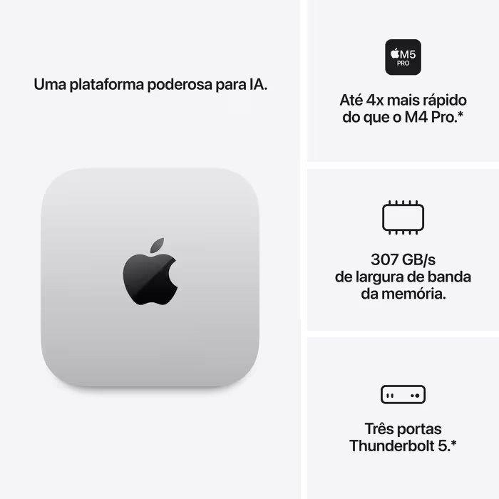 Computador APPLE Mac mini M5 Pro (macOS 27 Golden Gate - Apple M - M5 Pro - Prateado) — miniatura 2