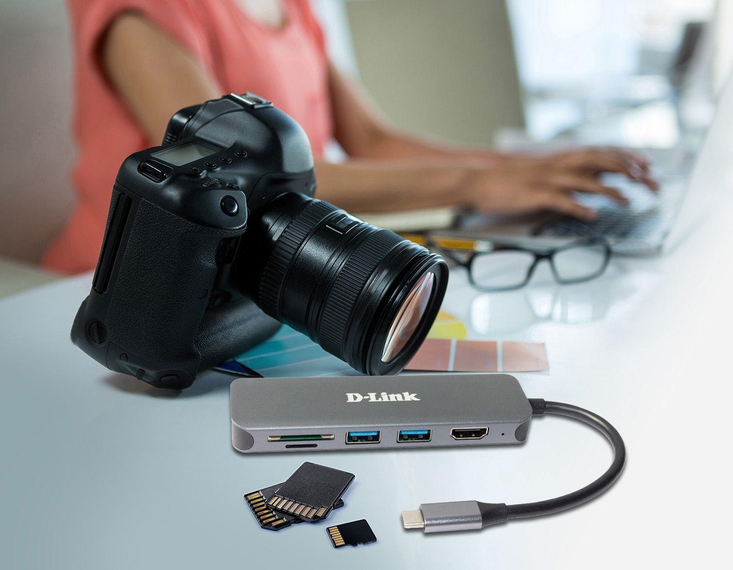 Hub USB-C D-LINK DUB-2327 (Cinzento) — miniatura 5