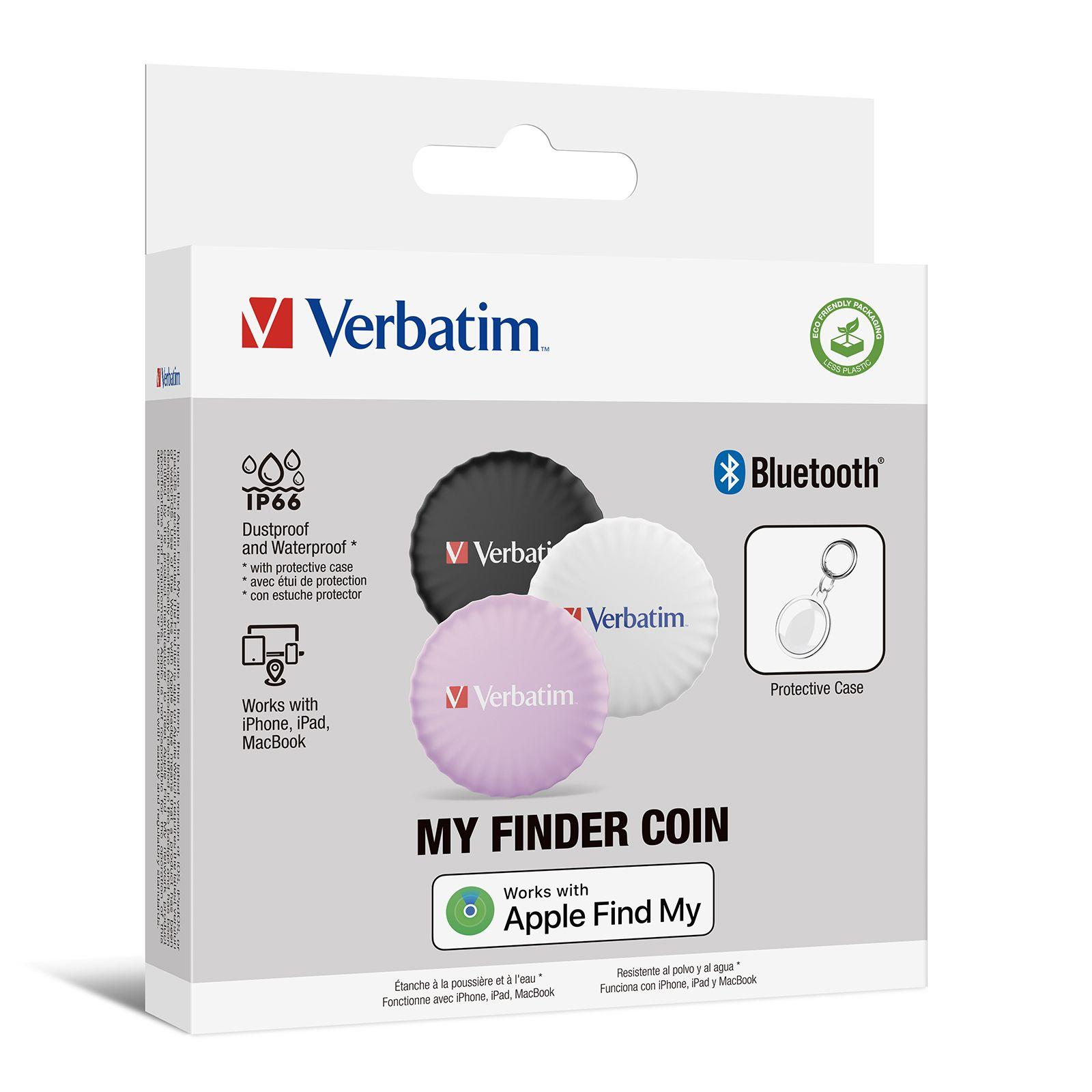 Localizador Bluetooth VERBATIM My Finder Coin 32135 (Preto, Rosa e Branco) — miniatura 2