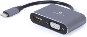 Adaptador USB-C GEMBIRD A-USB3C-HDMIVGA-01 (0,15 m - 60 Hz - Cinza)