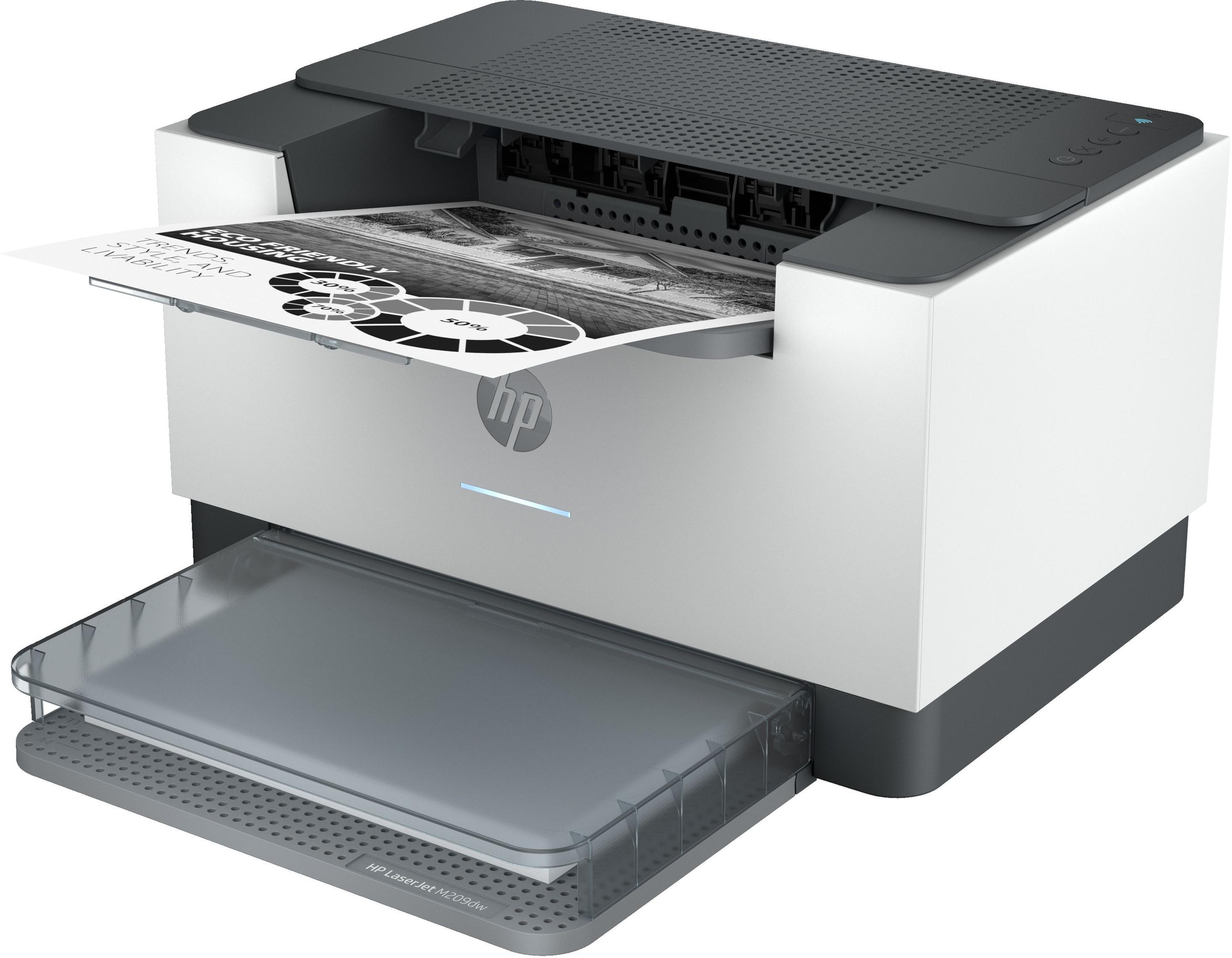 Impressora Laser Monocromática HP LaserJet M209dw (A4 - Impressão a preto e branco - 150 folhas - Branco) — miniatura 2