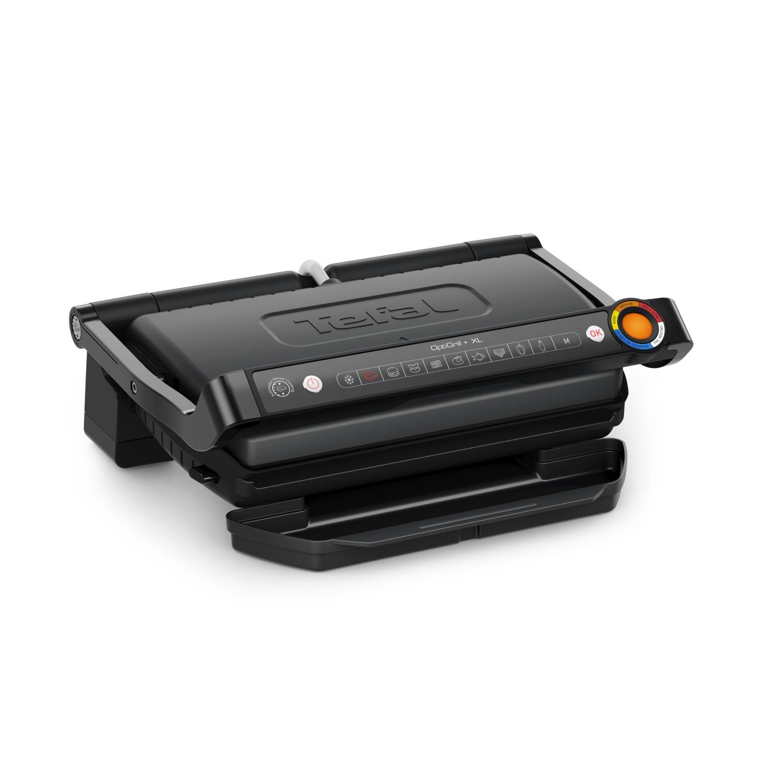 Grelhador de Contacto TEFAL Optigrill+ XL GC727810 (Altura 17,5 cm - Preto)