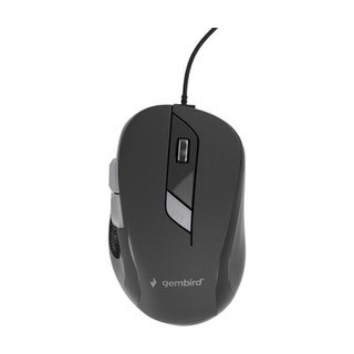Rato GEMBIRD MUS-6B-01 (Até 1600 DPI - Ótico - USB - Preto) — miniatura 2