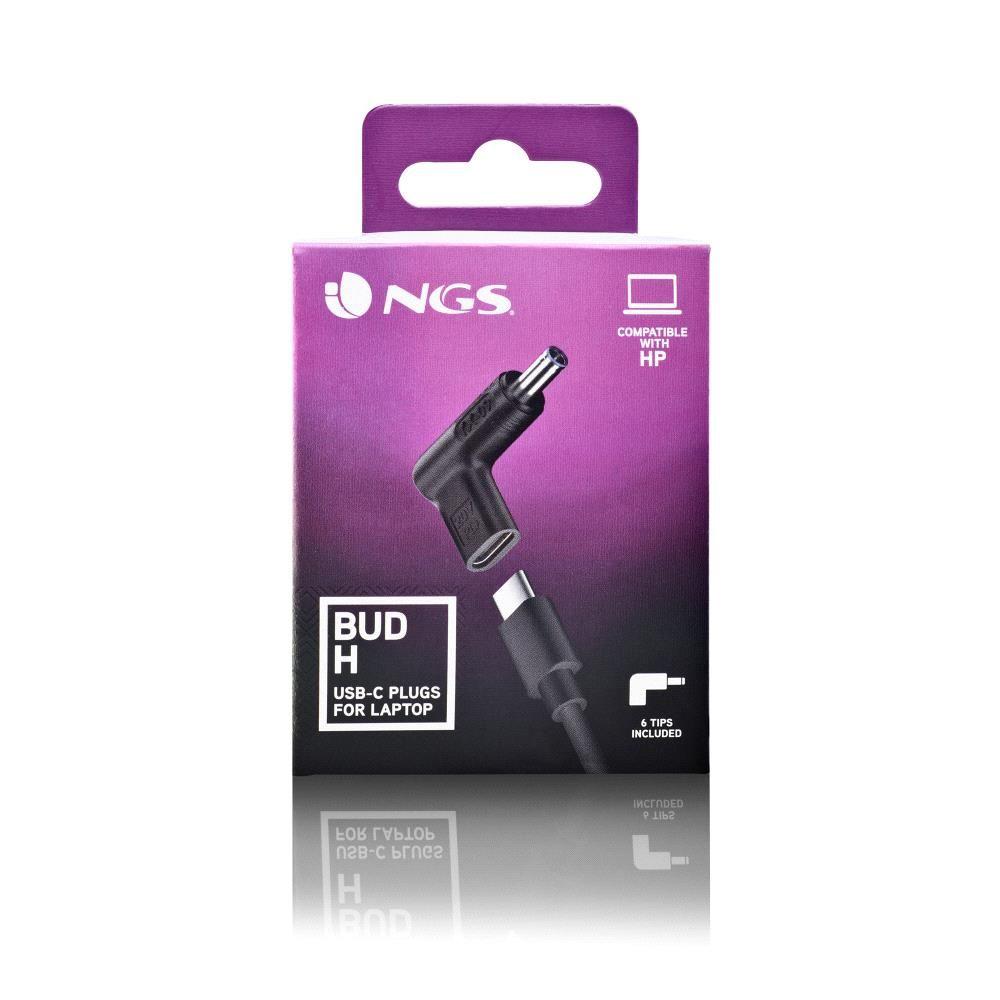 Adaptadores USB-C 90° NGS BUD-H (HP - Preto) — miniatura 4