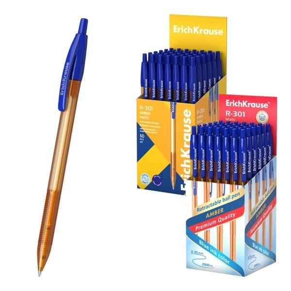 Esferográfica ERICHKRAUSE R-301 Matic Amber (Corpo Laranja)