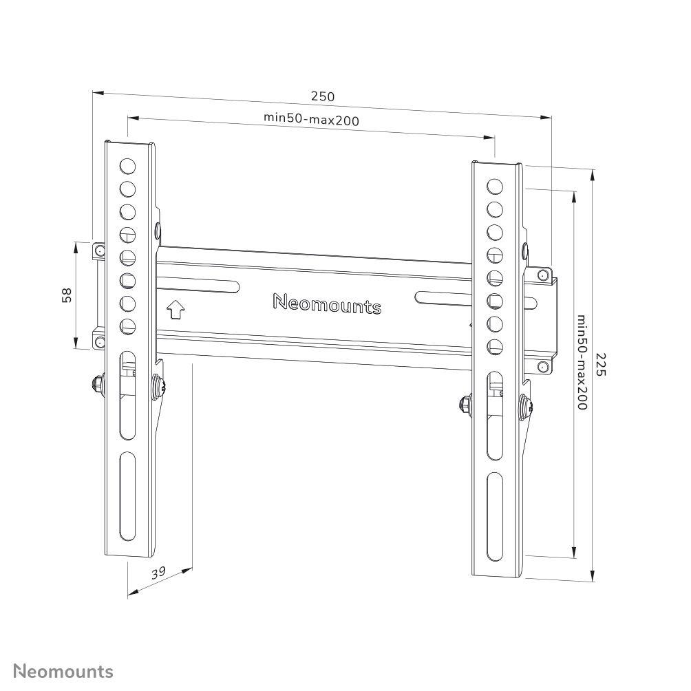 Suporte de Parede Fixo para TV NEOMOUNTS WL30-350BL12 (200 x 200 mm - 50 x 50 mm - 139,7 cm - Preto), miniatura 11