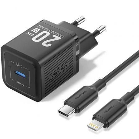 Carregador de Parede VENTION TZ-FEPB0-EU-02 (USB-C - Bateria para smartphone - Preto)