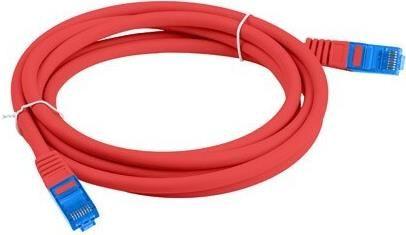 Cabo de Rede LANBERG PCF6A-10CC-0050-R (0,5 m - Cat.6A - Vermelho)