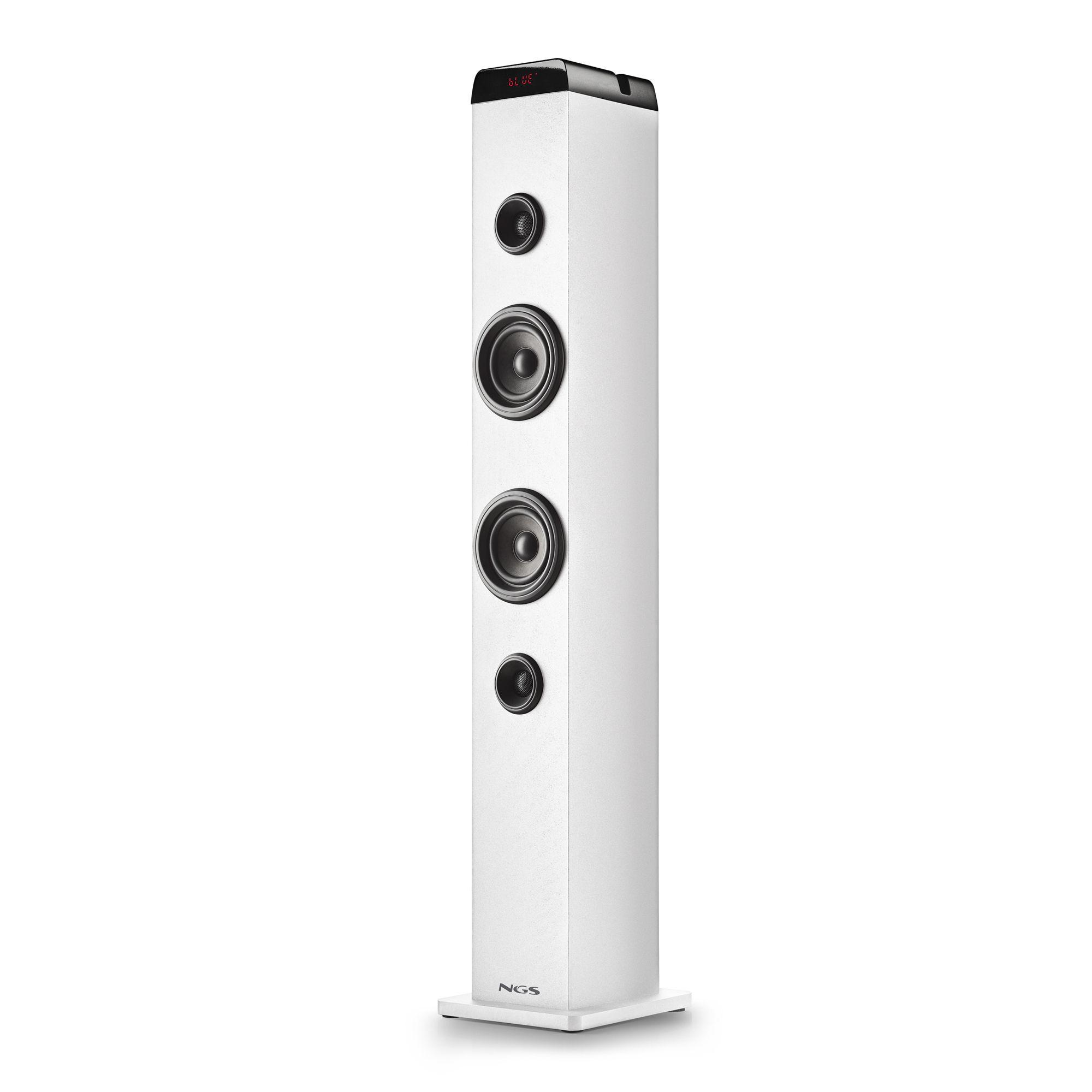 Torre de Som NGS Sky Charm Pro (40 W - Com fios e sem fios - Branco)