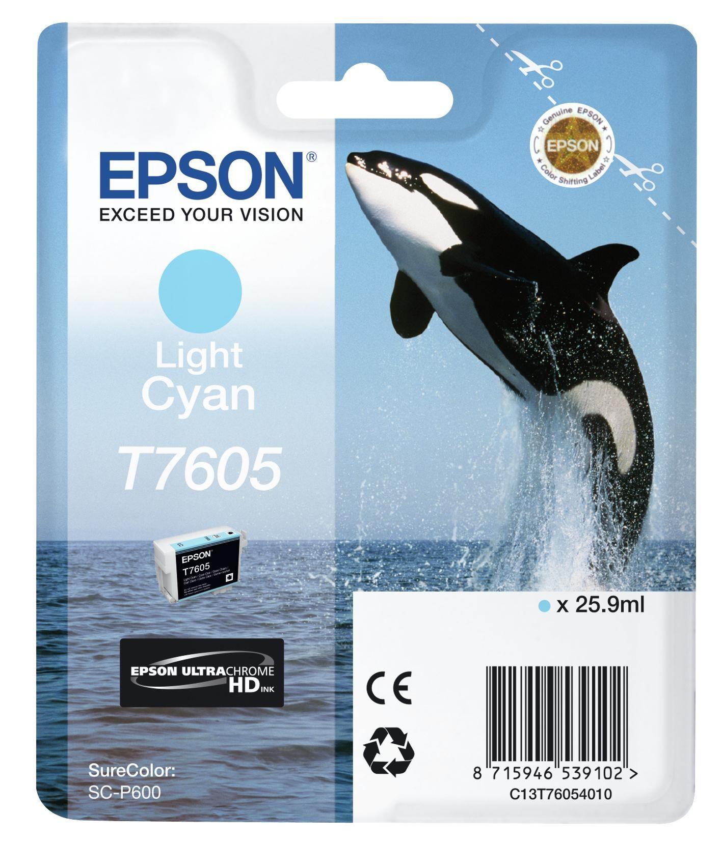 Tinteiro EPSON T7605 (Ciano Claro)