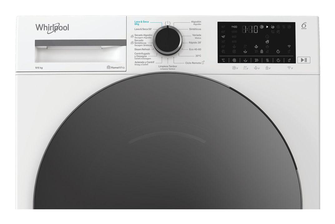 Máquina de Lavar e Secar Roupa Independente WHIRLPOOL WAD9636WSPT (B - 9 kg - 6 kg - Branco) — miniatura 7