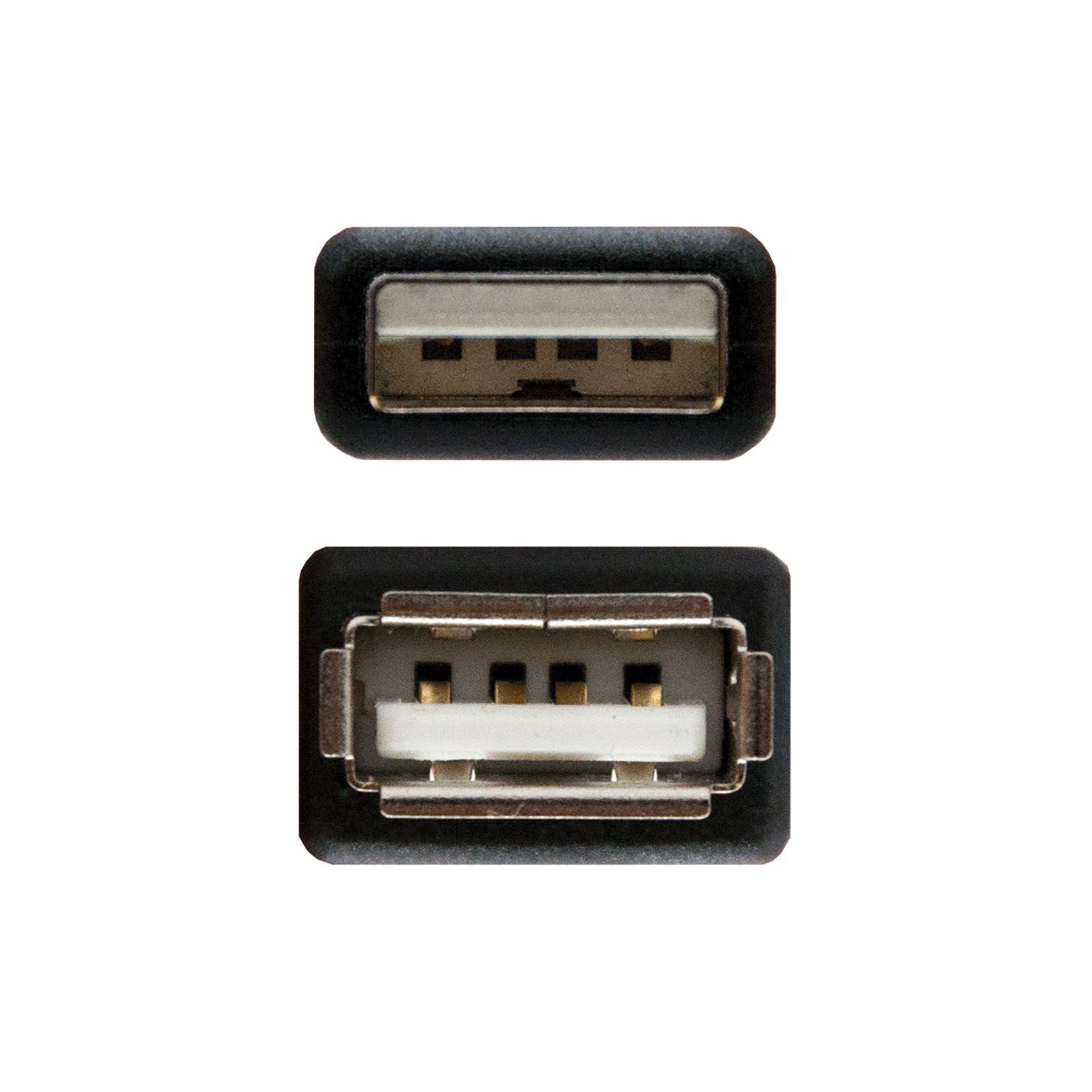 Cabo de Extensão NANOCABLE 10.01.0203-BK (1,8 m - USB A - Preto) — miniatura 3