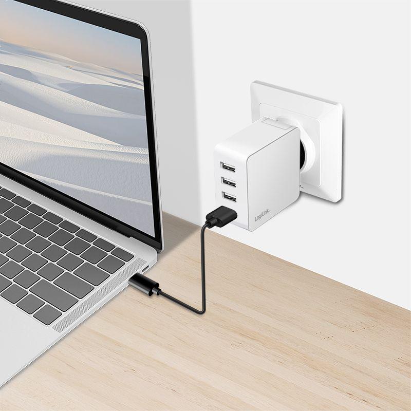 Carregador USB de Parede LOGILINK PA0336W (24 W - Branco), miniatura 3
