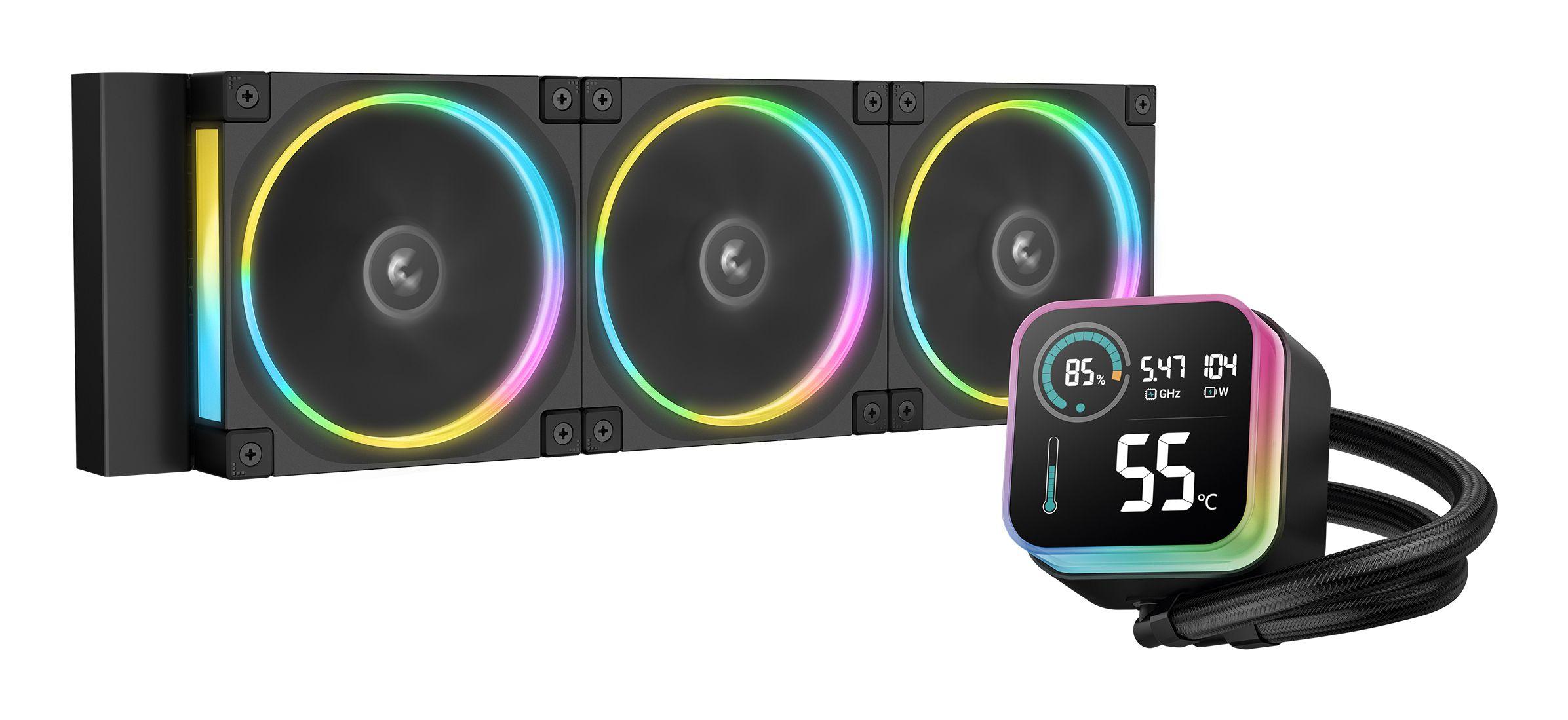 Kit de Arrefecimento Líquido DEEPCOOL LQ360 Ultra ARGB (12 cm - 2150 RPM - Multi - Preto)