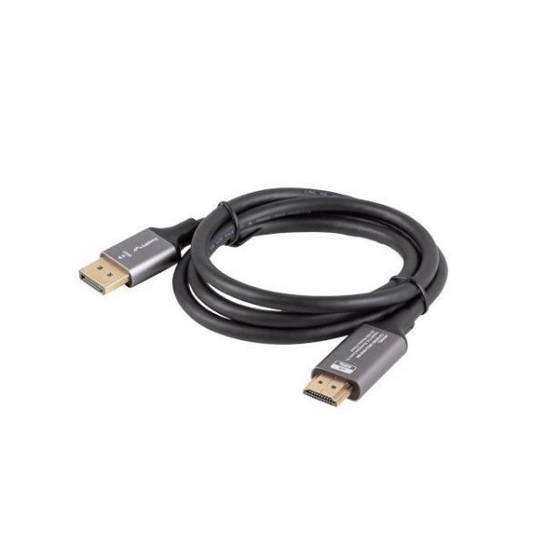 Cabo DisplayPort para HDMI LANBERG CA-DPHD-20CU-0010-BK (1 m - HDMI Type A standard - Preto e Prateado) — miniatura 2