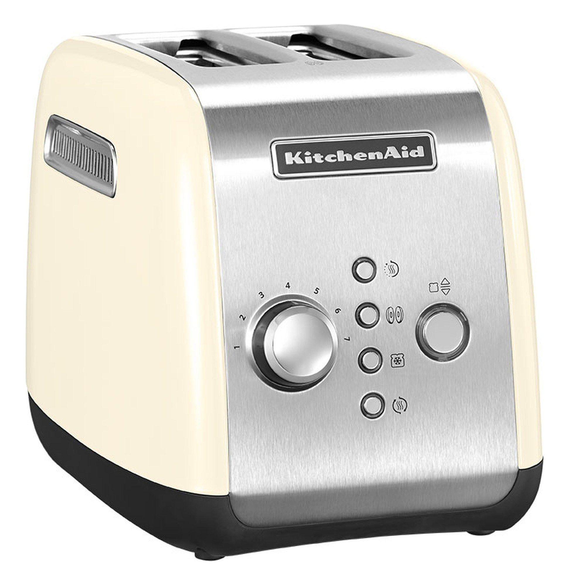 Torradeira KITCHENAID 5KMT221EAC (1100 W - 2 fatias - Metal - Creme Amêndoa)