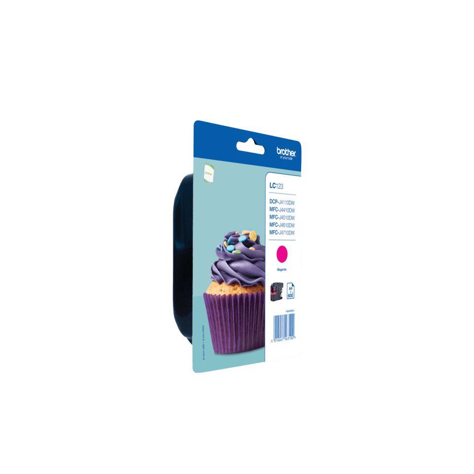 Tinteiro BROTHER LC123MBP (600 páginas - Magenta)