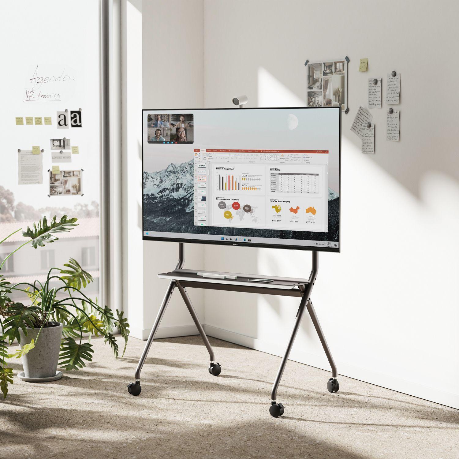 Suporte de Chão Pro para TV AISENS FT86FE-143 (800 x 600 mm - 200 x 200 mm - 2,18 m - Cinzento) — miniatura 7
