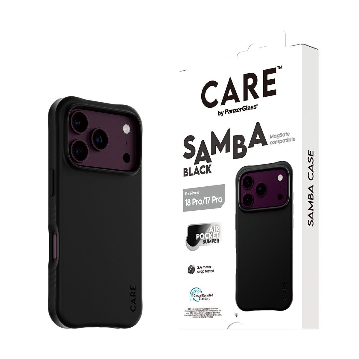 Capa para Telemóvel PANZERGLASS CARE Samba Case (Preto), miniatura 6