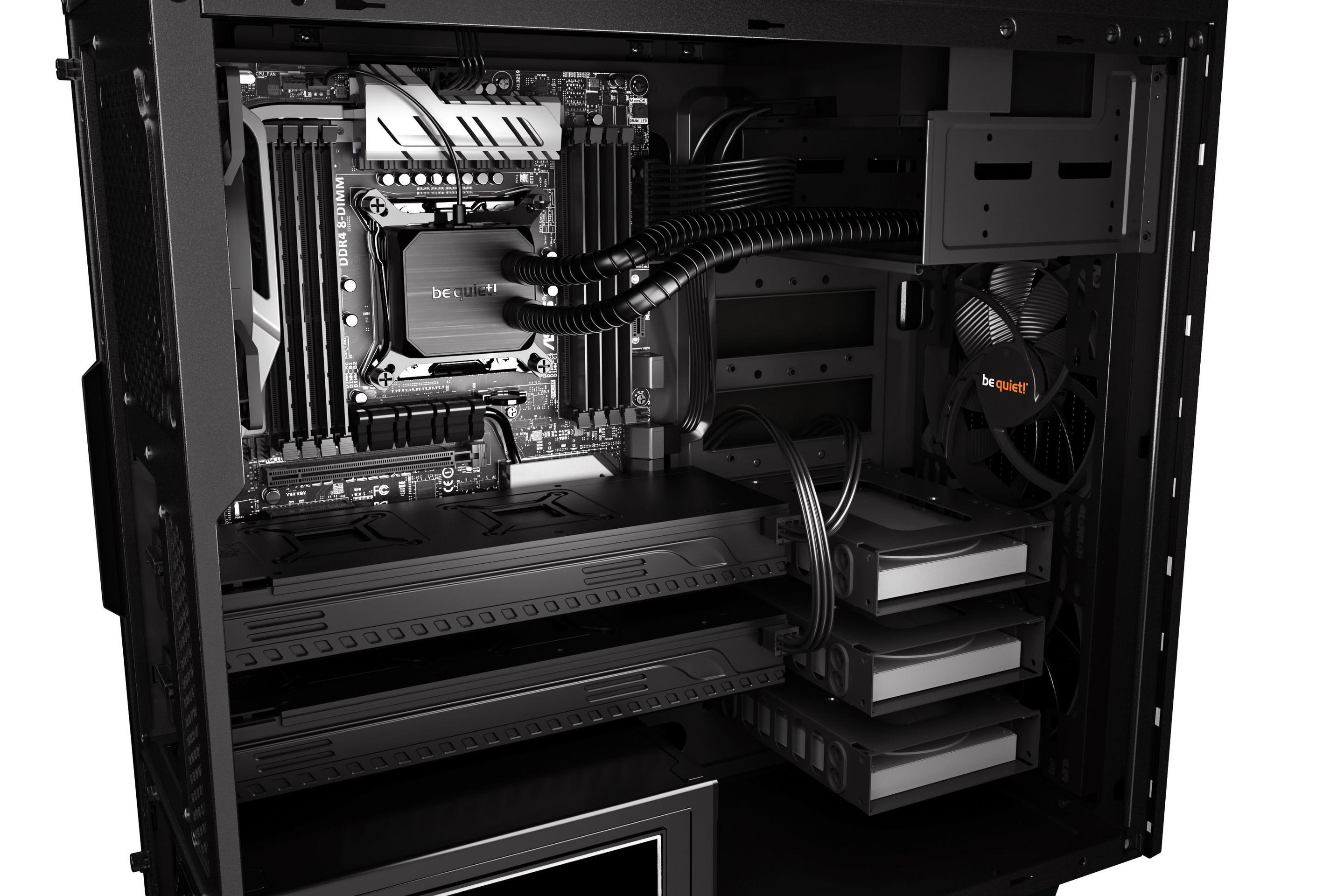 Caixa PC BE QUIET! Pure Base 600 (ATX, micro ATX, Mini-ITX - Midi Tower - ATX, micro-ATX, Mini-ITX - Preto) — miniatura 7