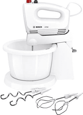 Batedeira Manual BOSCH MFQ2600W (375 W - 3 l - Altura 15,3 cm - Branco)
