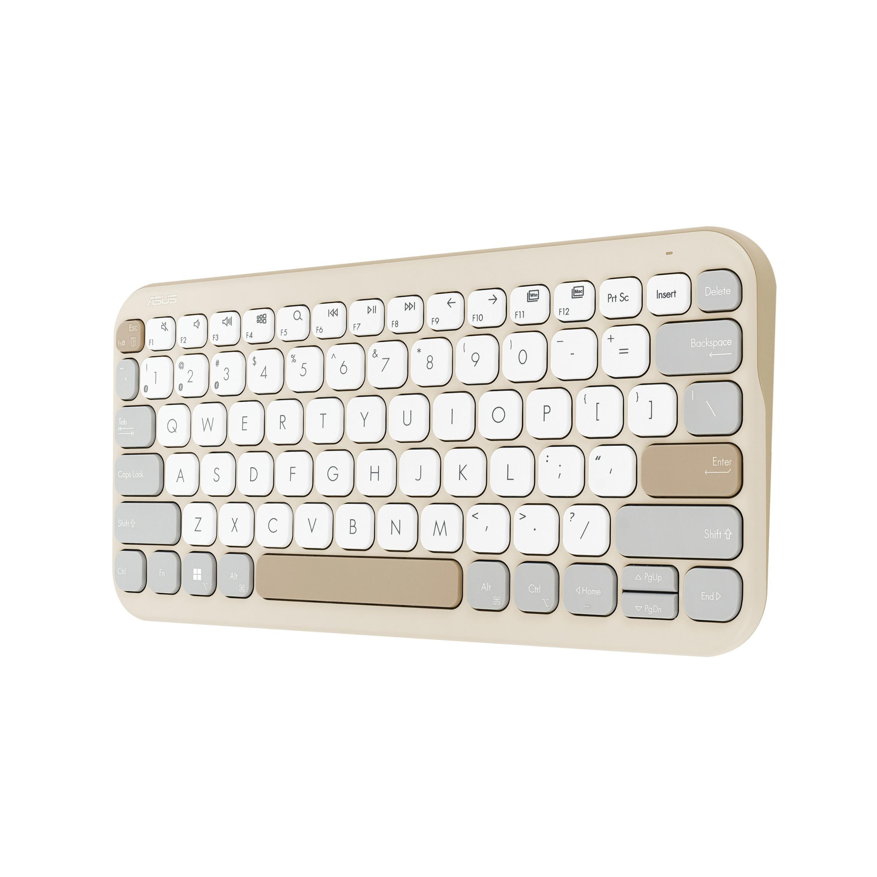 Teclado ASUS Marshmallow KW100 (Espanhol - Teclas de tesoura - 75% - Bege) — miniatura 5