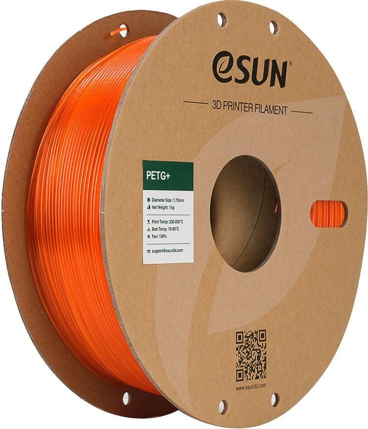 Filamento 3D ESUN PETG+ (Laranja Translúcido)