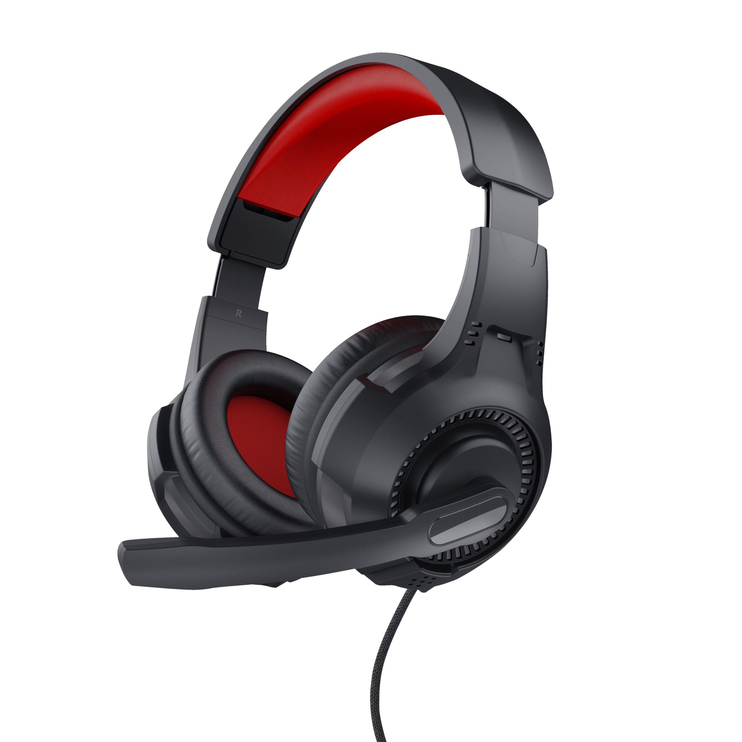 Headset Gaming TRUST 24785 (Binaural - Com fios - Circum-aural - Preto e Vermelho)