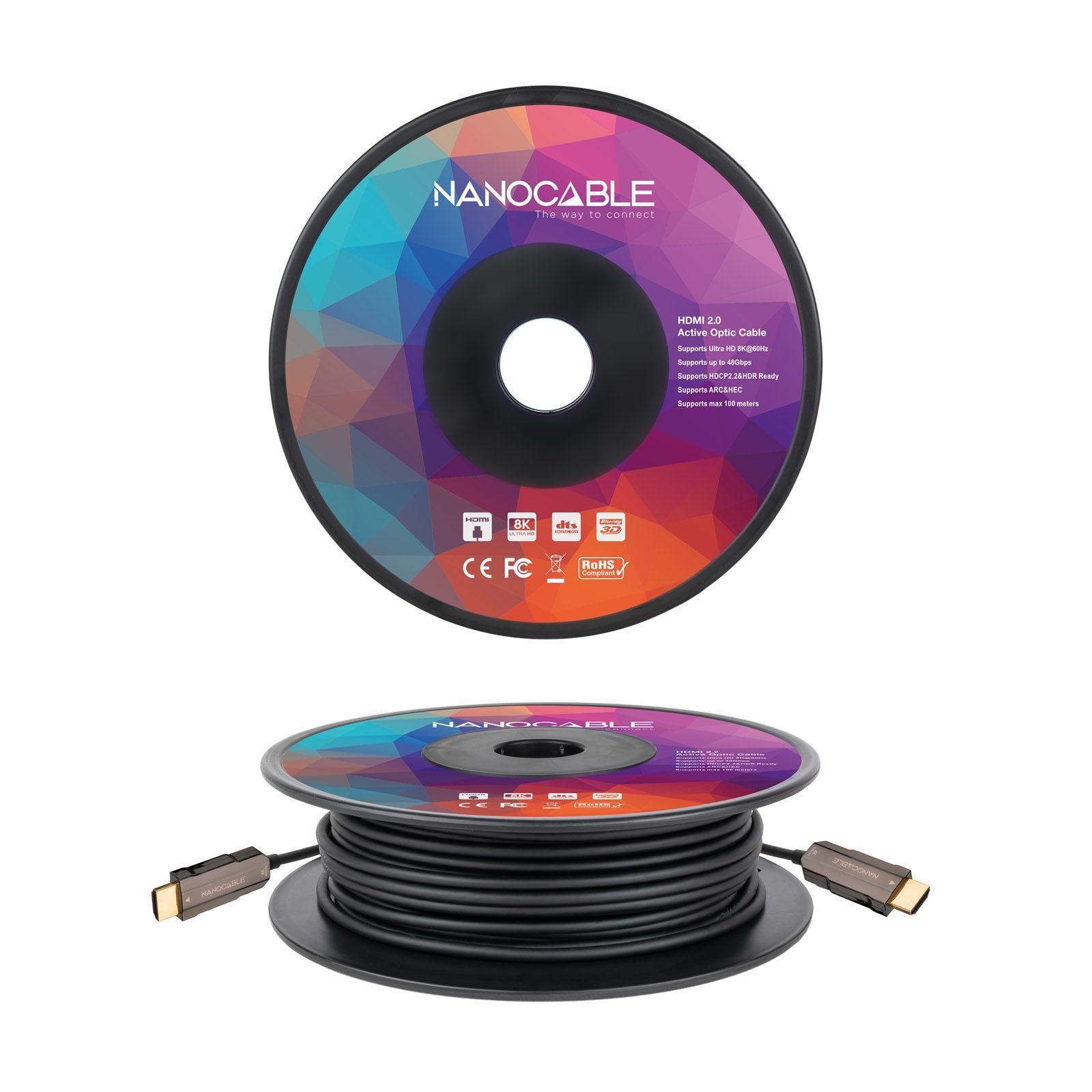 Cabo HDMI AOC NANOCABLE 10.15.2099 (100 m - 60 Hz - HDMI Type A - Preto), miniatura 2