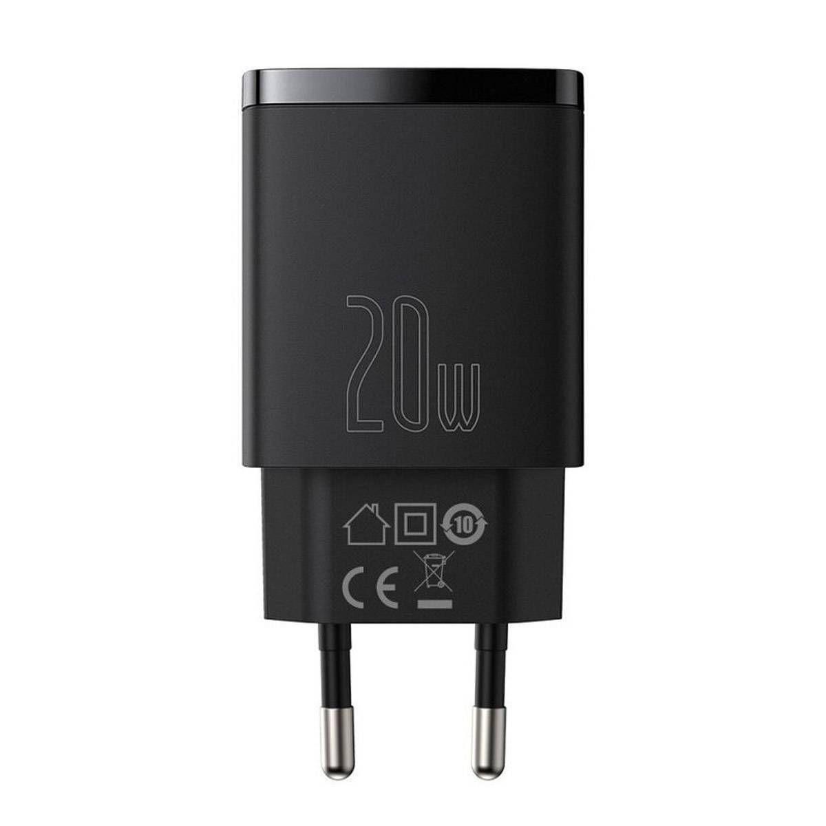 Carregador de Parede BASEUS CCXJ-B01 (20 W - Preto) — miniatura 5