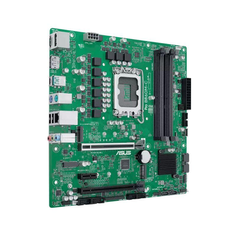 Motherboard ASUS PRO B860M-C-CSM (LGA 1851 (Socket V1) - Intel Core Ultra - micro ATX - Verde), miniatura 2