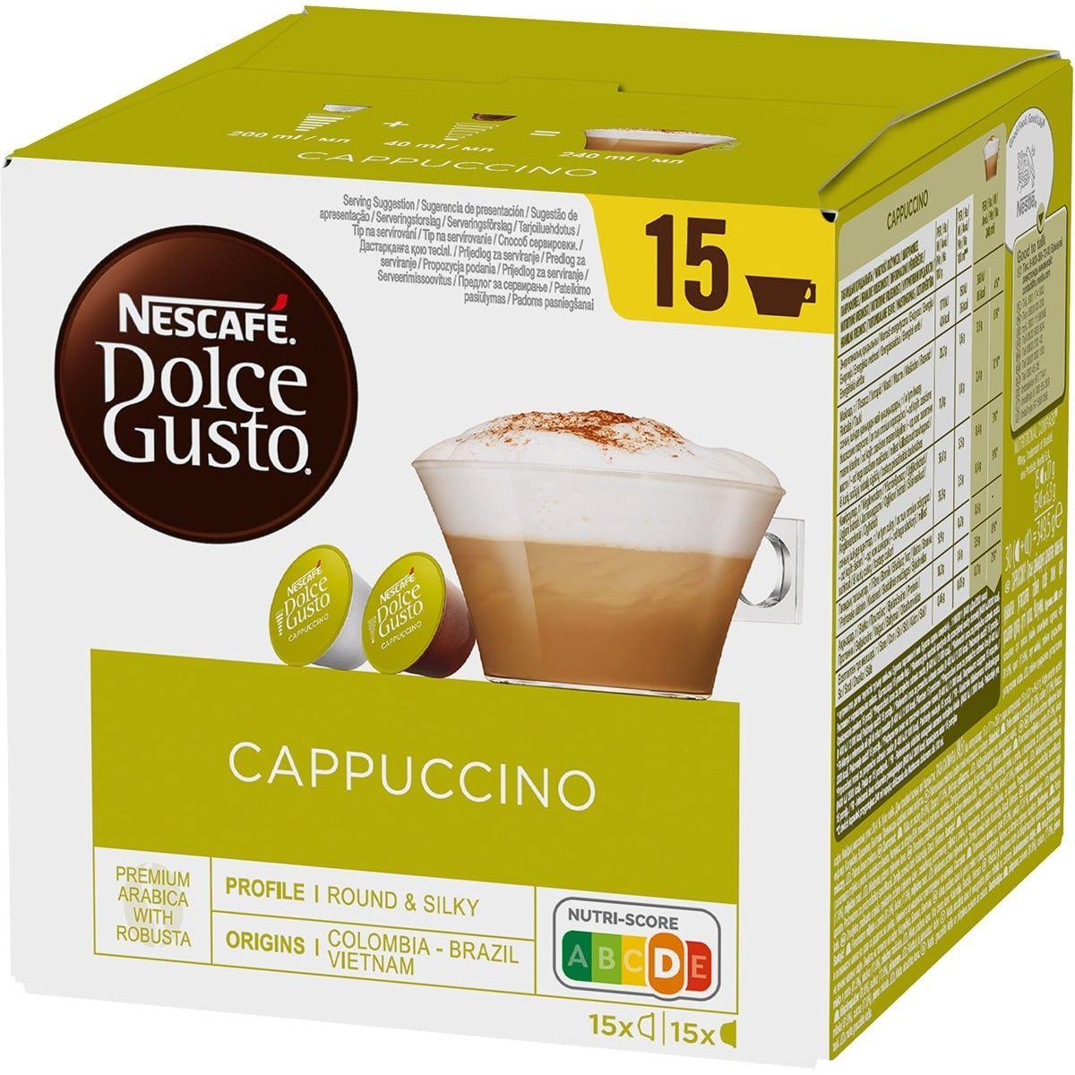 Cápsulas de Café NESTLÉ NESCAFÉ Dolce Gusto Cappuccino 12354974 (30 Cápsulas - 15 Bebidas)