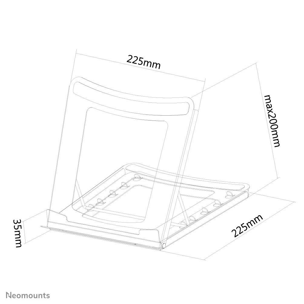 Suporte para Computador Portátil NEOMOUNTS NSLS075BLACK (40,6 cm - Preto), miniatura 20