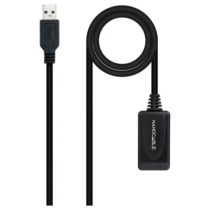 Cabo de Extensão USB NANOCABLE 10.01.0212 (10 m - USB A - Preto) — miniatura 3