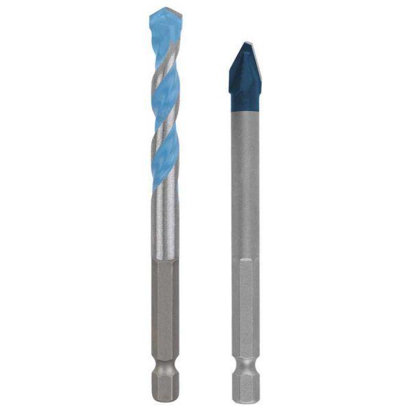 Conjunto de Brocas BOSCH EXPERT HEX-9 HardCeramic+ MultiConstruction (8 mm - 2 Peças)