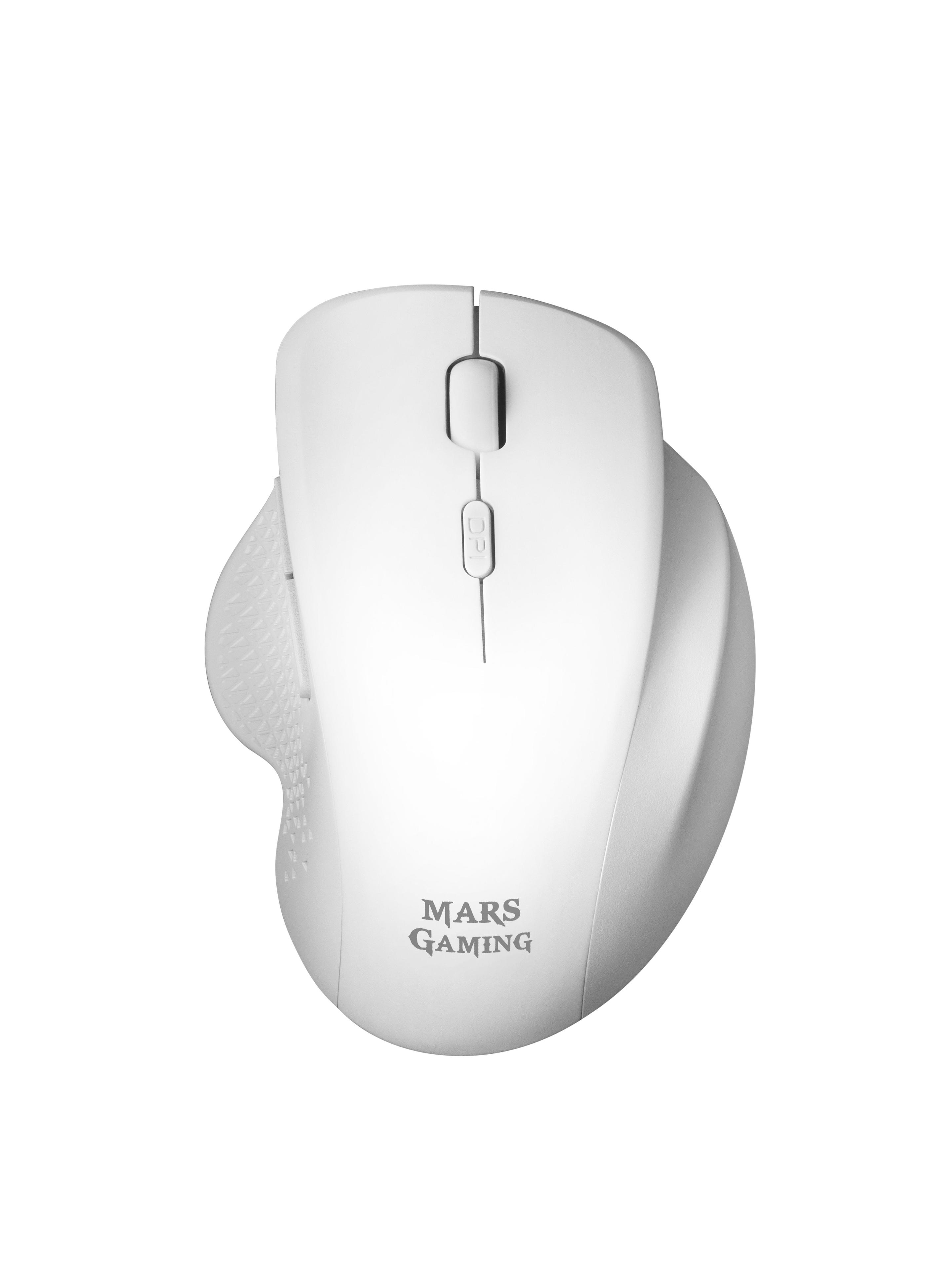 Rato Gaming MARS GAMING MMWERGO (Mão direita - 3200 DPI - Mecânico - Branco)