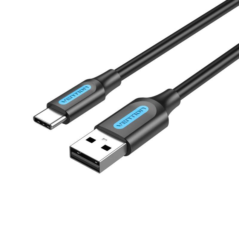 Cabo USB-A para USB-C VENTION COKLF (1 m - USB-C - USB-A - Cinzento e Preto) — miniatura 2