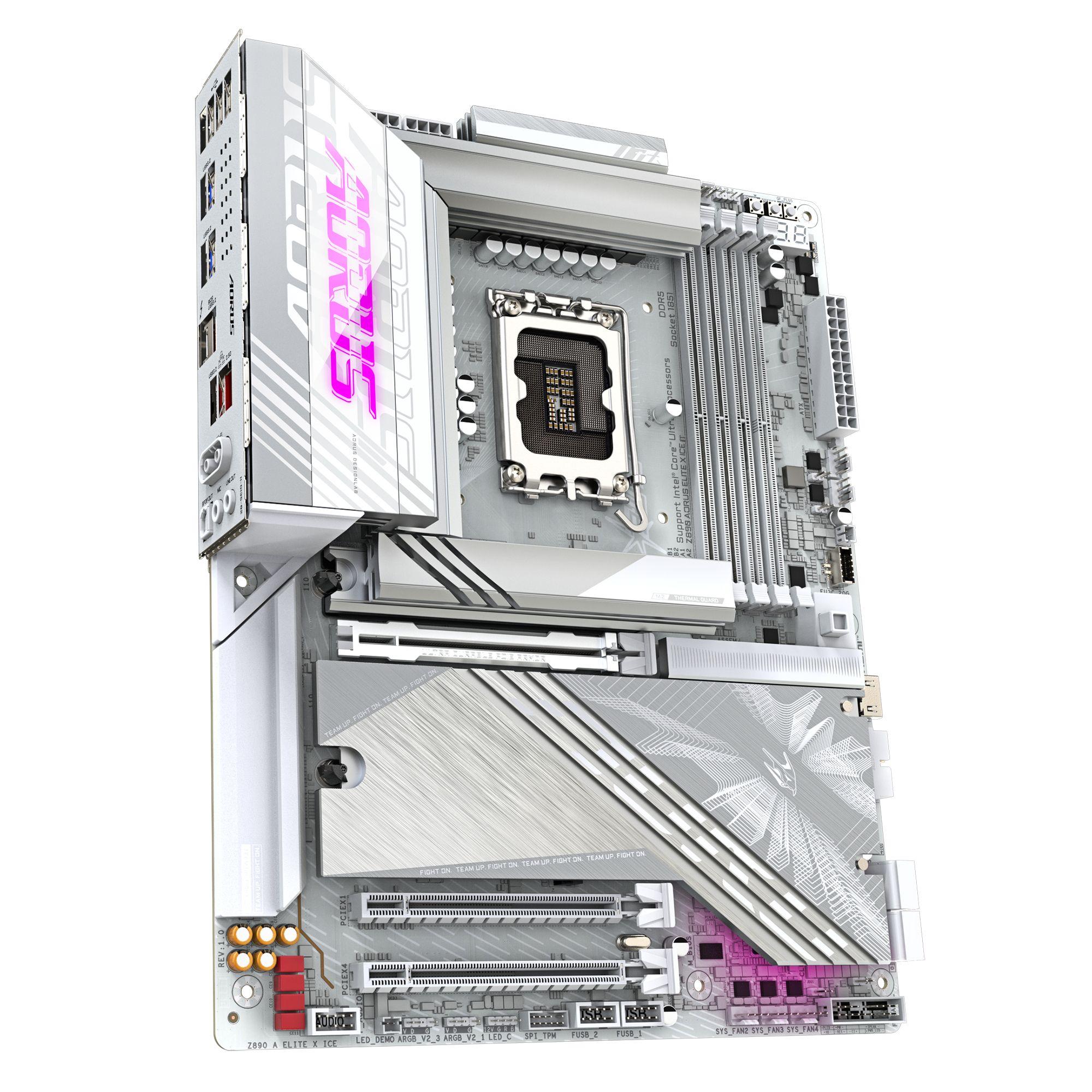 Motherboard GIGABYTE Z890 AORUS ELITE X ICE (LGA 1851 (Socket V1) - Intel Core Ultra - ATX - Branco), miniatura 3