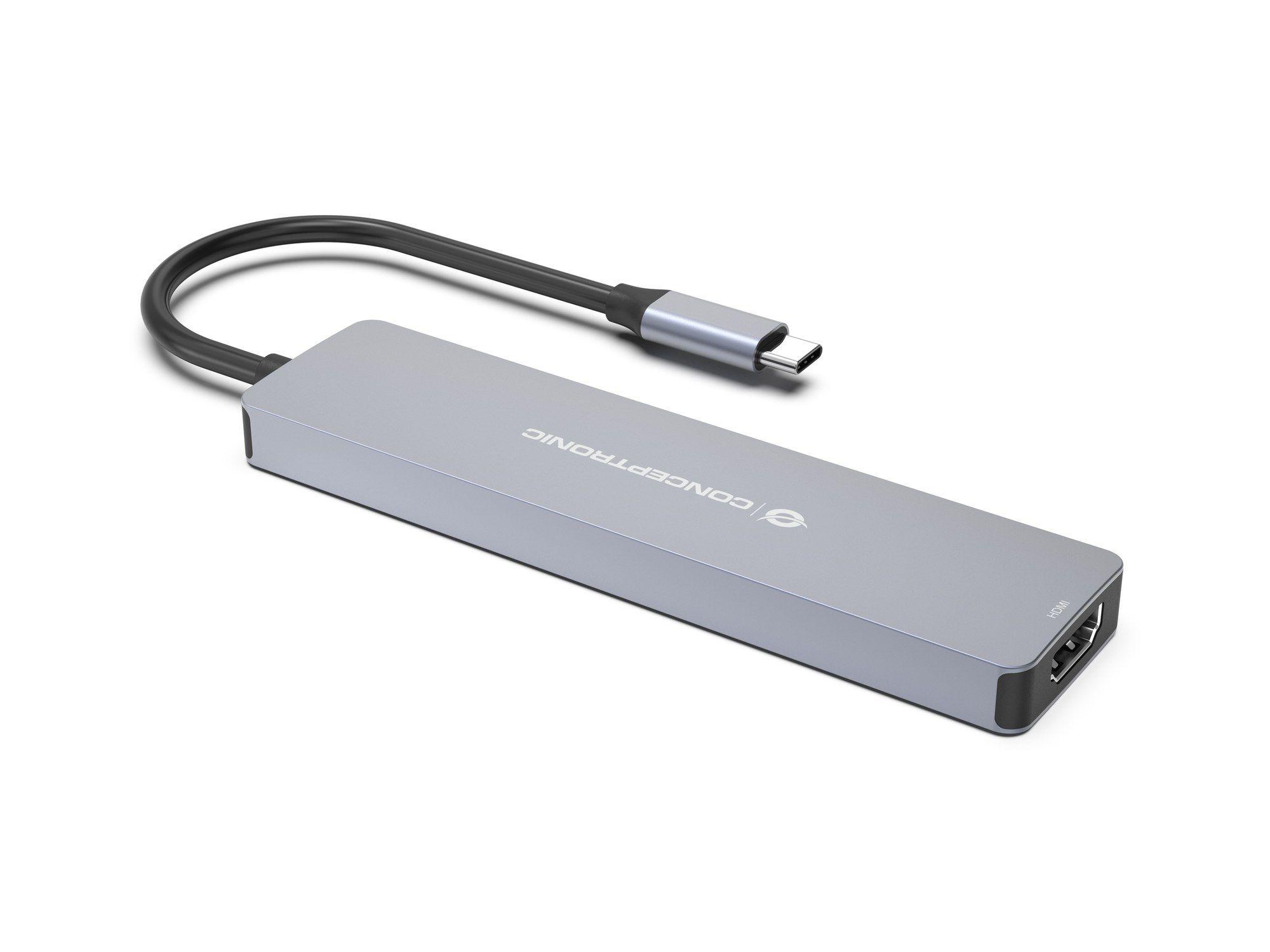 Dock USB-C CONCEPTRONIC DONN28G (0,25 m - Cinzento) — miniatura 2